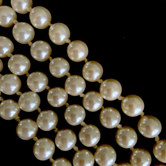 Vintage 5-strand adjustable choker pearl necklace - Picture 4 of 4